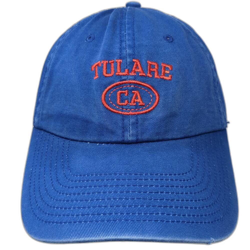 KNP Tulare California CA Blue One Size Baseball Cap Hat Red Slideback Strap